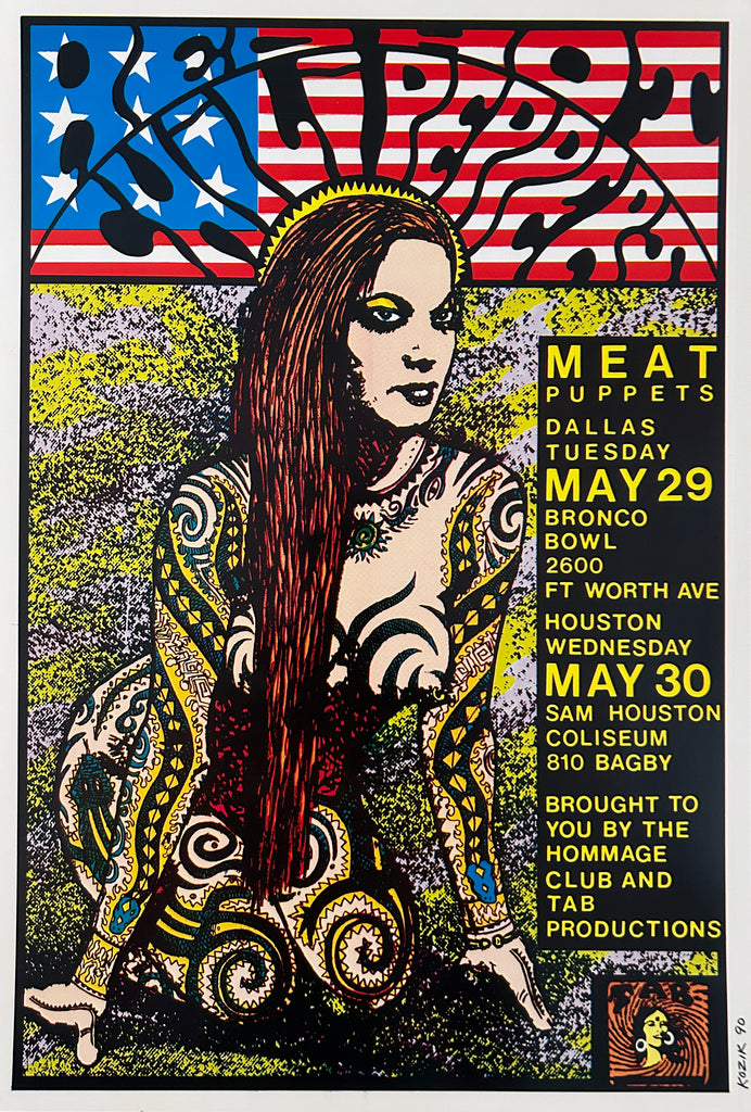 Red Hot Chili Peppers Texas 1990 Frank Kozik