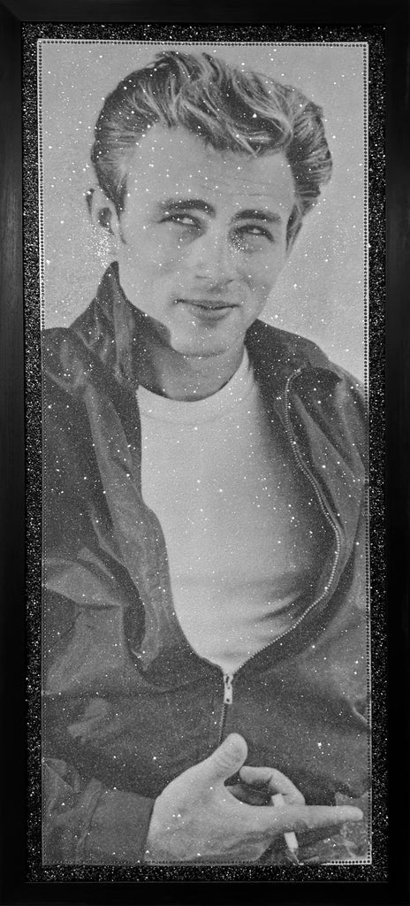 James Dean B&W Door Poster 80's
