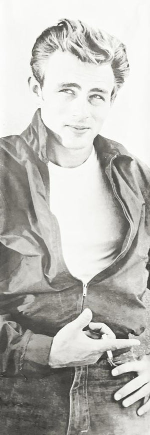 James Dean B&W Door Poster 80's