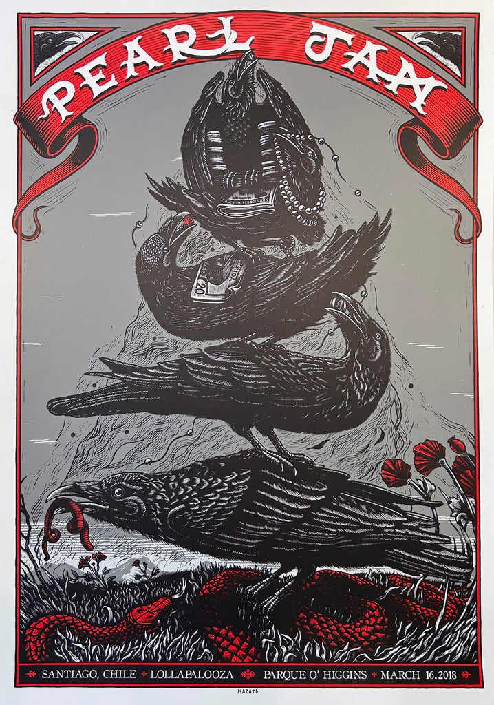 Pearl Jam Lollapalooza Santiago, Chile 2018 Mazatl