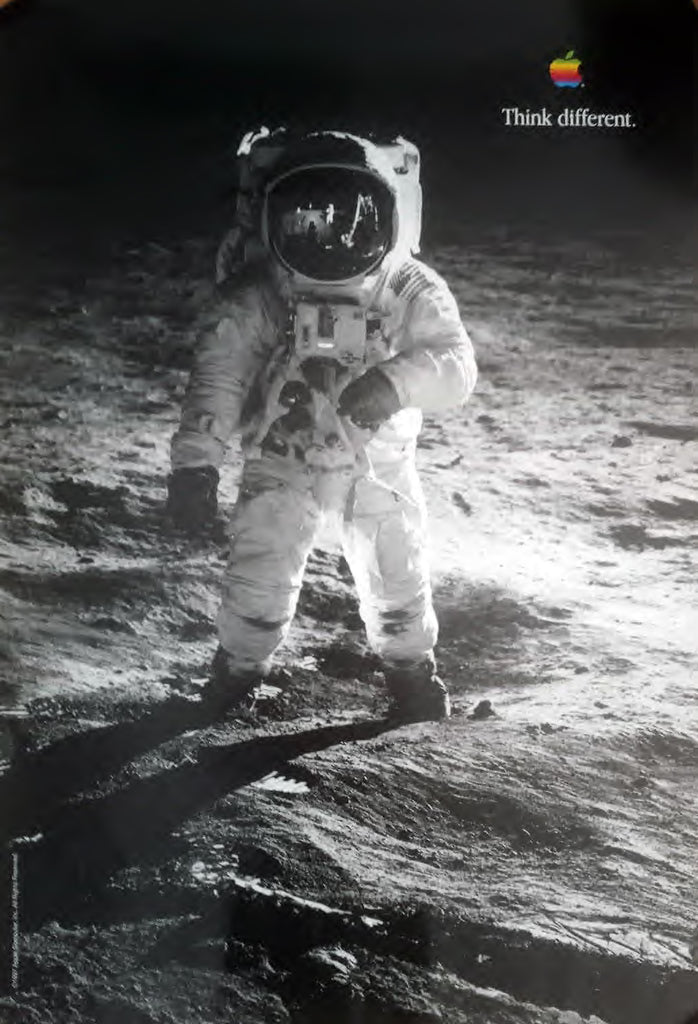 Apple Buzz Aldrin "Think Different" Ad Campaign poster