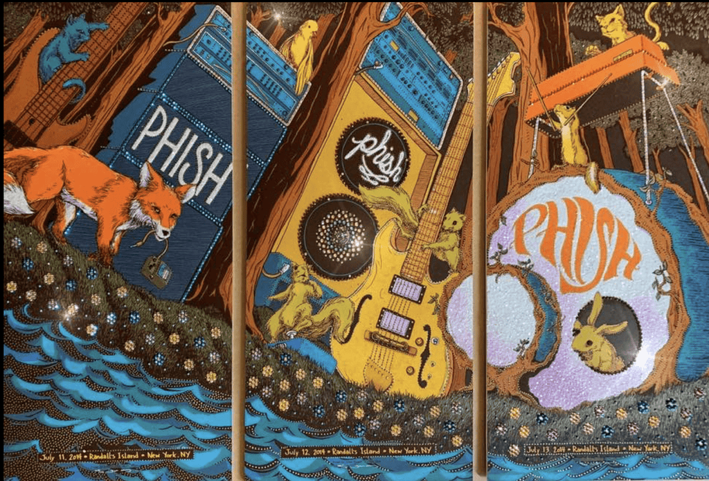 Phish Randall's Island 2014 James Flames Set of 3