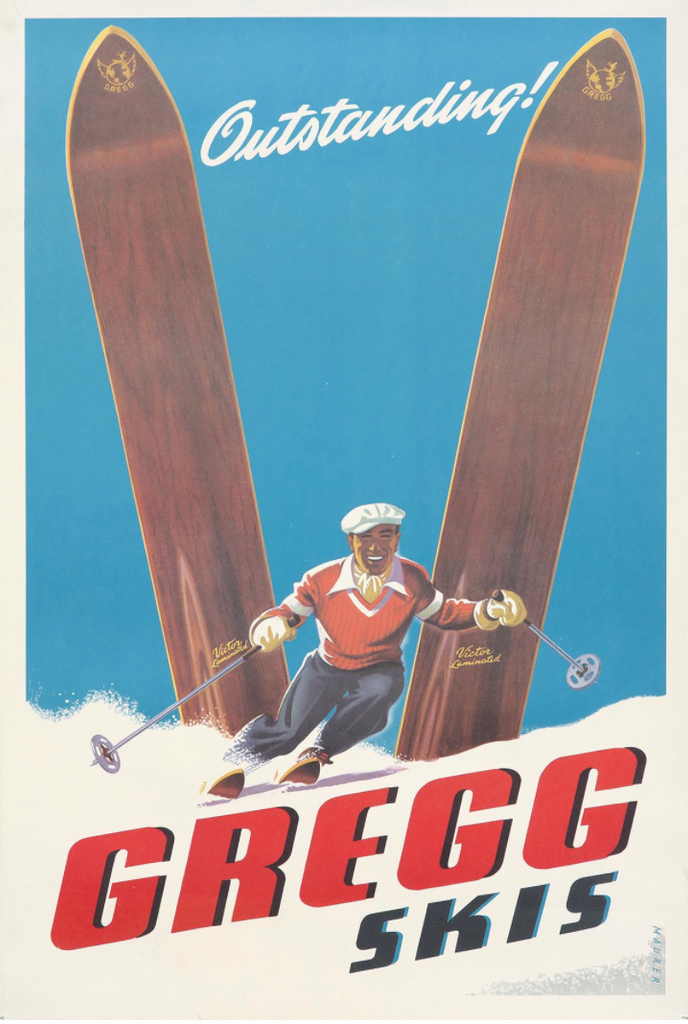 Gregg Skis 1953 Original Poster