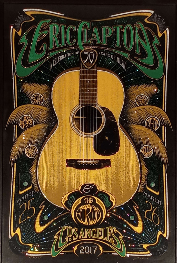 Eric Clapton Celebration of 50 Years of Music 2017 Set of 3 Adam Pobiak