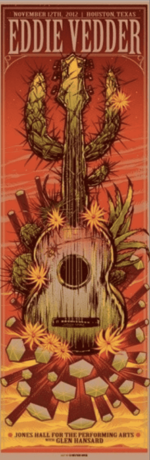 Eddie Vedder 2012 Houston, TX Munk One- To Be Embellished