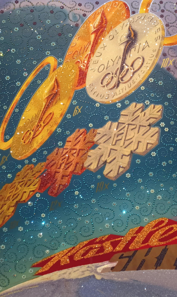 Kastle 1956 Cortina Olympic games lithograph