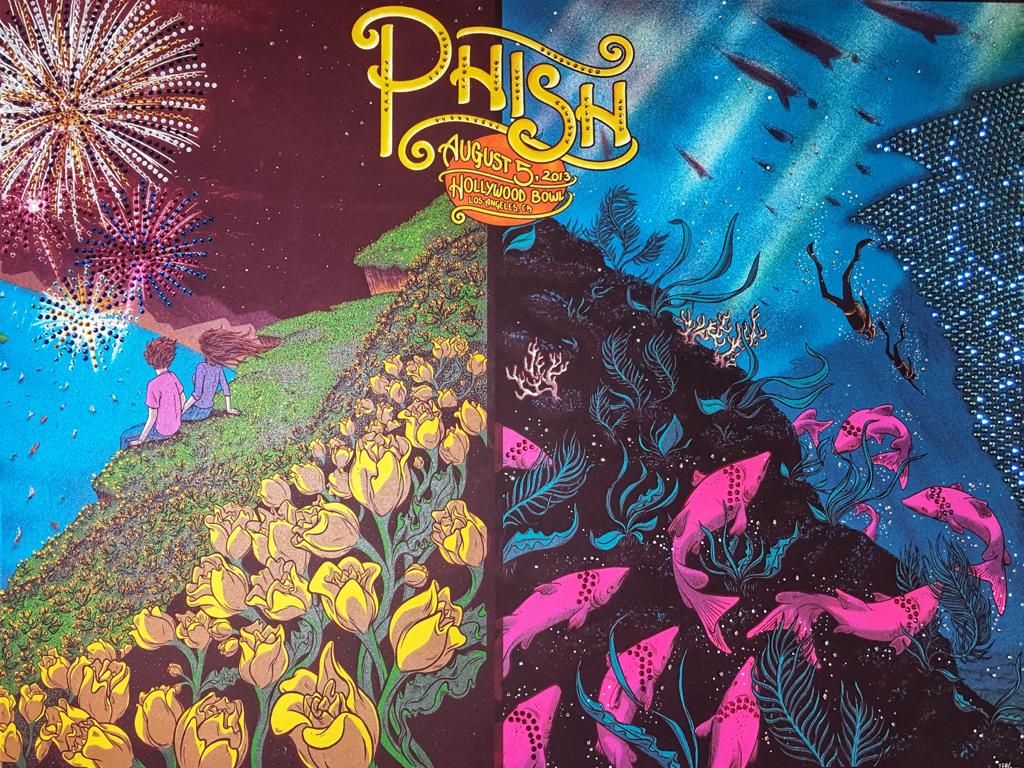 Phish 2013 Hollywood Bowl James Flames