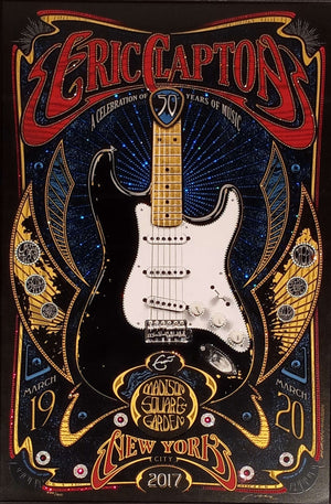 Eric Clapton Celebration of 50 Years of Music 2017 Set of 3 Adam Pobiak