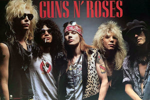 Guns n' Roses promo poster 1988 Geffen Records